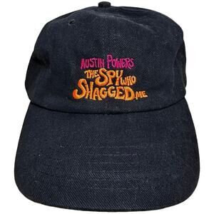 Vintage Austin Powers Baseball Hat Y2K Spy Who Shagged Me Hat Snapback Black